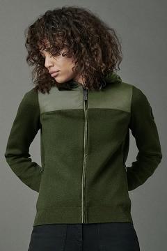 Ropa Canada Goose Mujer Mexico - WindBridge Sudadera Con Capucha Black Label Verdes VH5182093